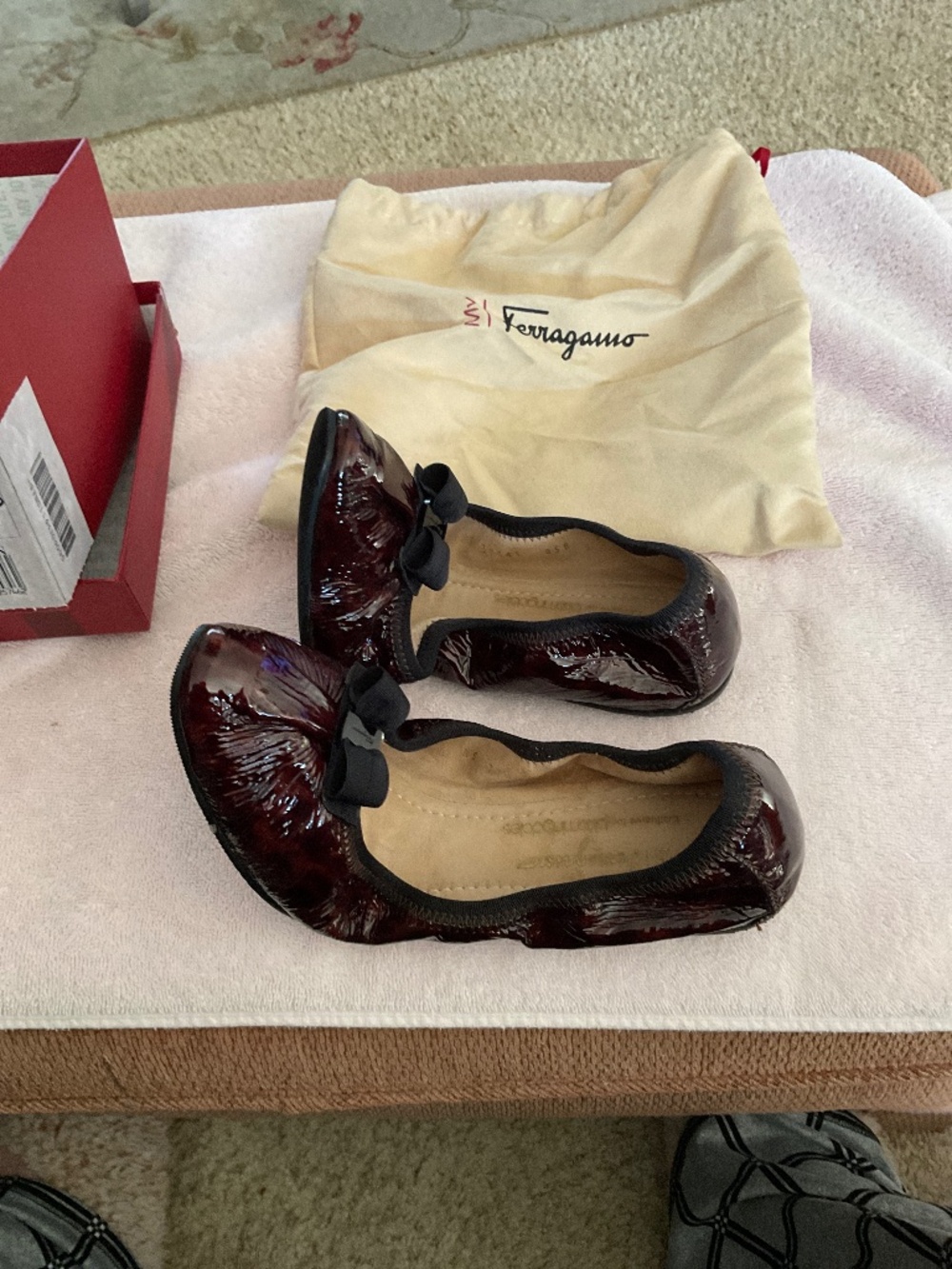 Ferragamo Kangaroo Ballet Slippers